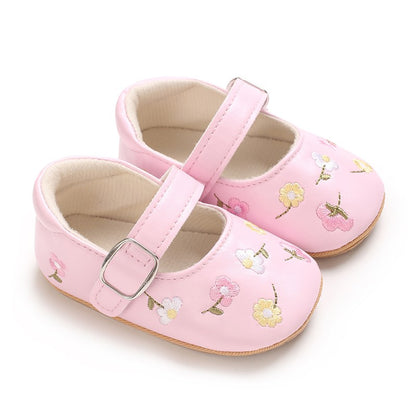 Sapatinho de Bebê Mary Jane Bordado para Menina
