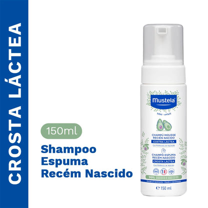 Mustela Shampoo Recém-Nascido (150ml) - Previne e Elimina a Crosta Láctea