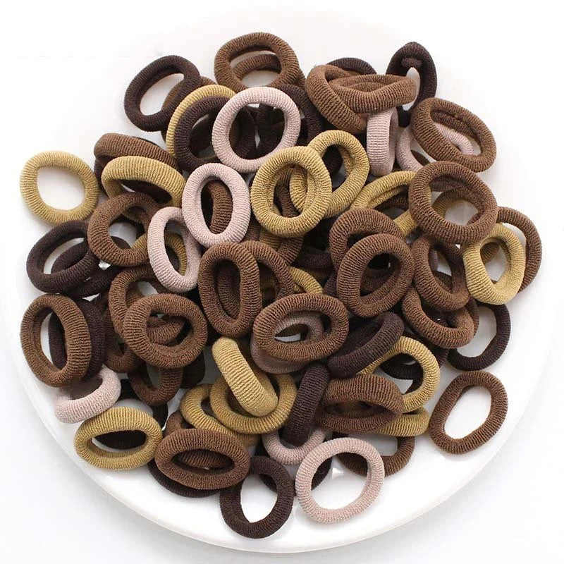 Kit de Elásticos de Cabelo de Nylon para Rabo de Cavalo (200 Peças)