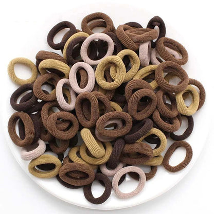 Kit de Elásticos de Cabelo de Nylon para Rabo de Cavalo (200 Peças)
