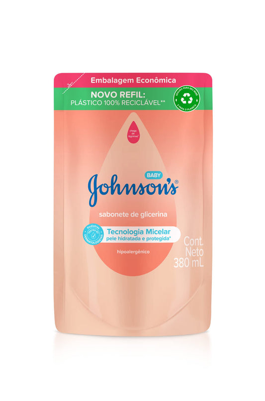 Sabonete Líquido Refil Glicerina Da Cabeça Aos Pés Johnson's Baby, 380ml
