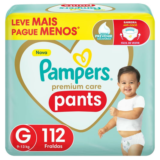 Fralda Pampers Premium Care Pants G (112 unidades)