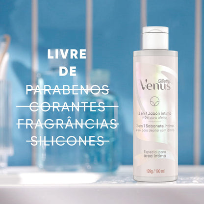 Gillette Venus 2 em 1: Sabonete Íntimo e Gel para Depilar