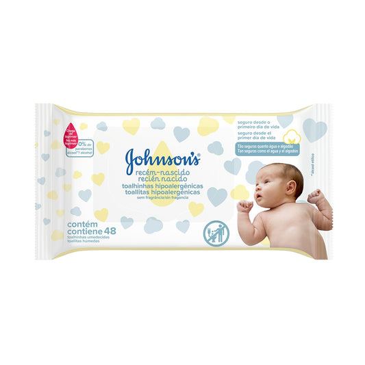 Lenços Umedecidos JOHNSON'S® Baby Recém Nascido (48 Unidades)