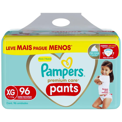 Fralda Pampers Premium Care Pants XG (96 unidades)