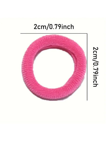 Kit de Elásticos de Cabelo de Nylon para Rabo de Cavalo (200 Peças)