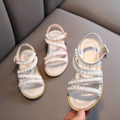 Sandália de Verão com Strass para Meninas