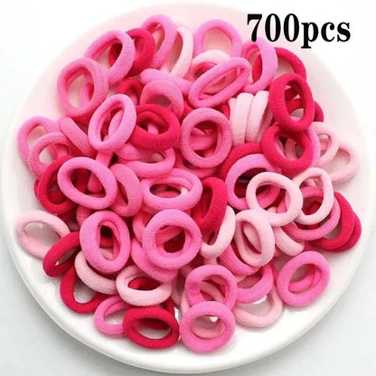 Kit de Elásticos de Cabelo de Nylon para Rabo de Cavalo (200 Peças)