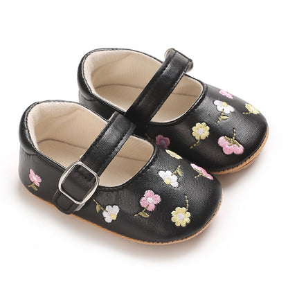 Sapatinho de Bebê Mary Jane Bordado para Menina
