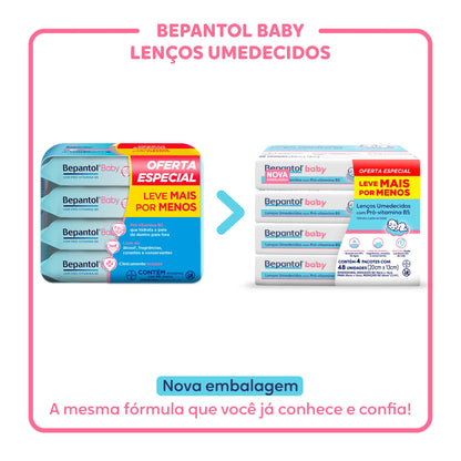 Kit Bepantol Baby Lenços Umedecidos (Leve 4 Pague 3)