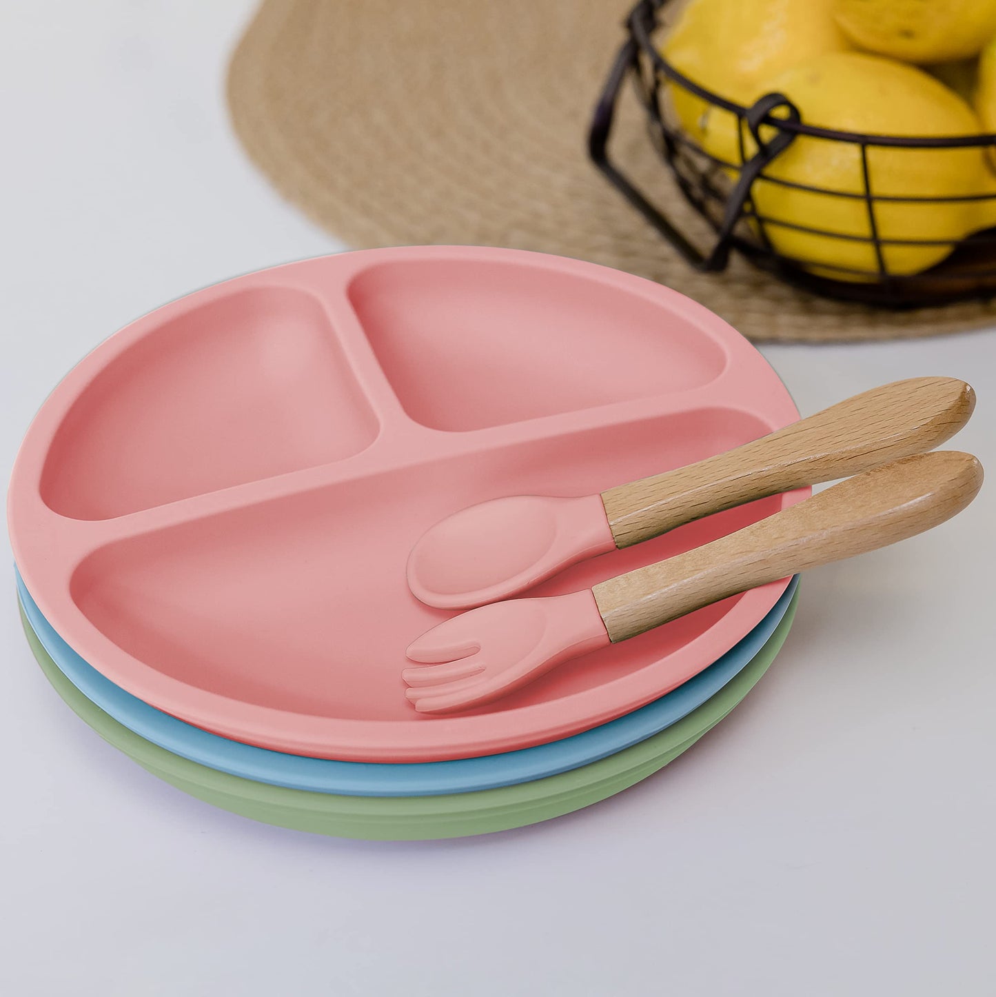 Pratinho de Silicone com Ventosa Buba (Rosa)