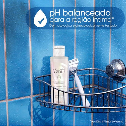 Gillette Venus 2 em 1: Sabonete Íntimo e Gel para Depilar