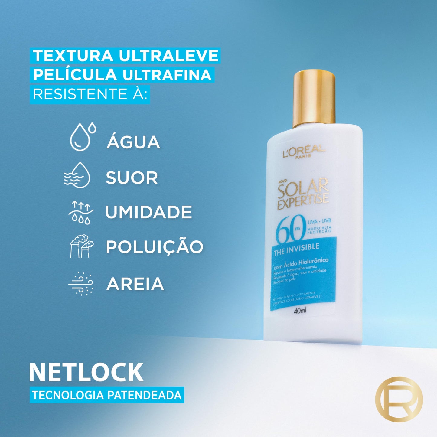 L'Oréal Paris Solar Expertise The Invisible Fluido FPS60 Cor 3.0 (40g)