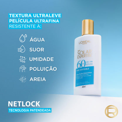 L'Oréal Paris Solar Expertise The Invisible Fluido FPS60 Cor 3.0 (40g)