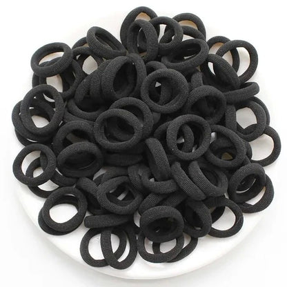 Kit de Elásticos de Cabelo de Nylon para Rabo de Cavalo (200 Peças)