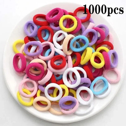 Kit de Elásticos de Cabelo de Nylon para Rabo de Cavalo (200 Peças)