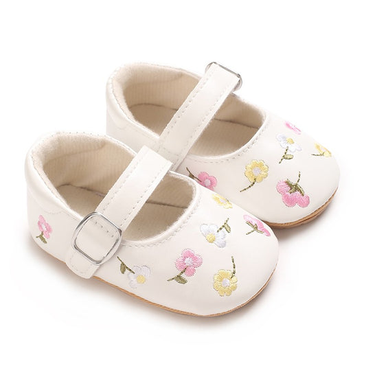 Sapatinho de Bebê Mary Jane Bordado para Menina