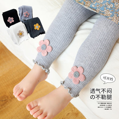 Legging Infantil de Algodão e Acrílico para Meninas
